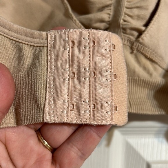 LAMAZE Size X-Large Tan Nude Full Coverage Nursing Maternity Bra Adjustable - Picture 7 of 9